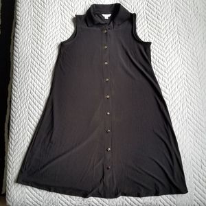 Est 1946 dress button black mid no sleeve XS